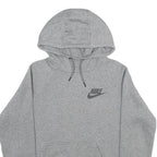 NIKE Mens Grey Hoodie S Cotton Blend Pullover Lightweight Sportswear
