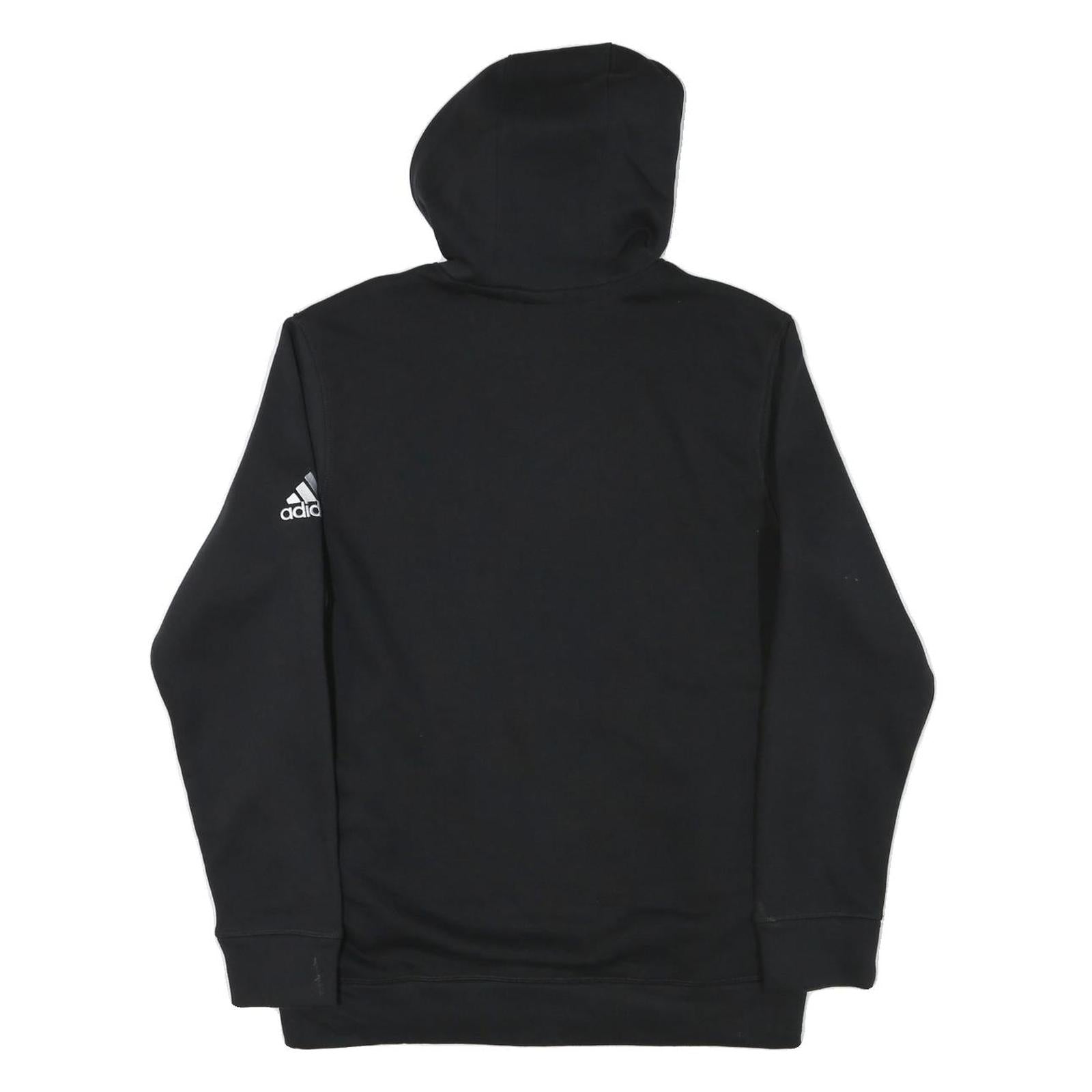 ADIDAS Womens Black Moco Juniors Pullover Hoodie M Cotton Blend Graphic