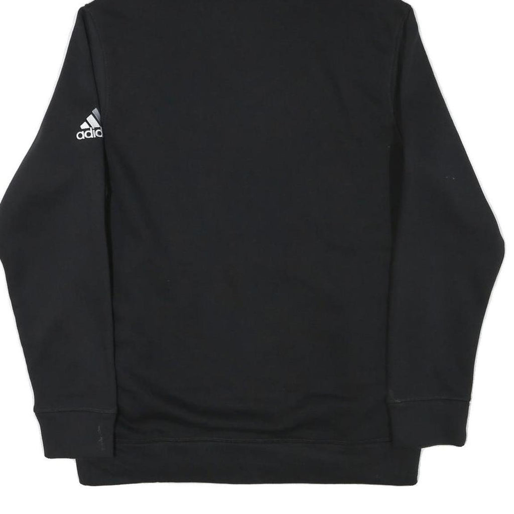 ADIDAS Womens Black Moco Juniors Pullover Hoodie M Cotton Blend Graphic