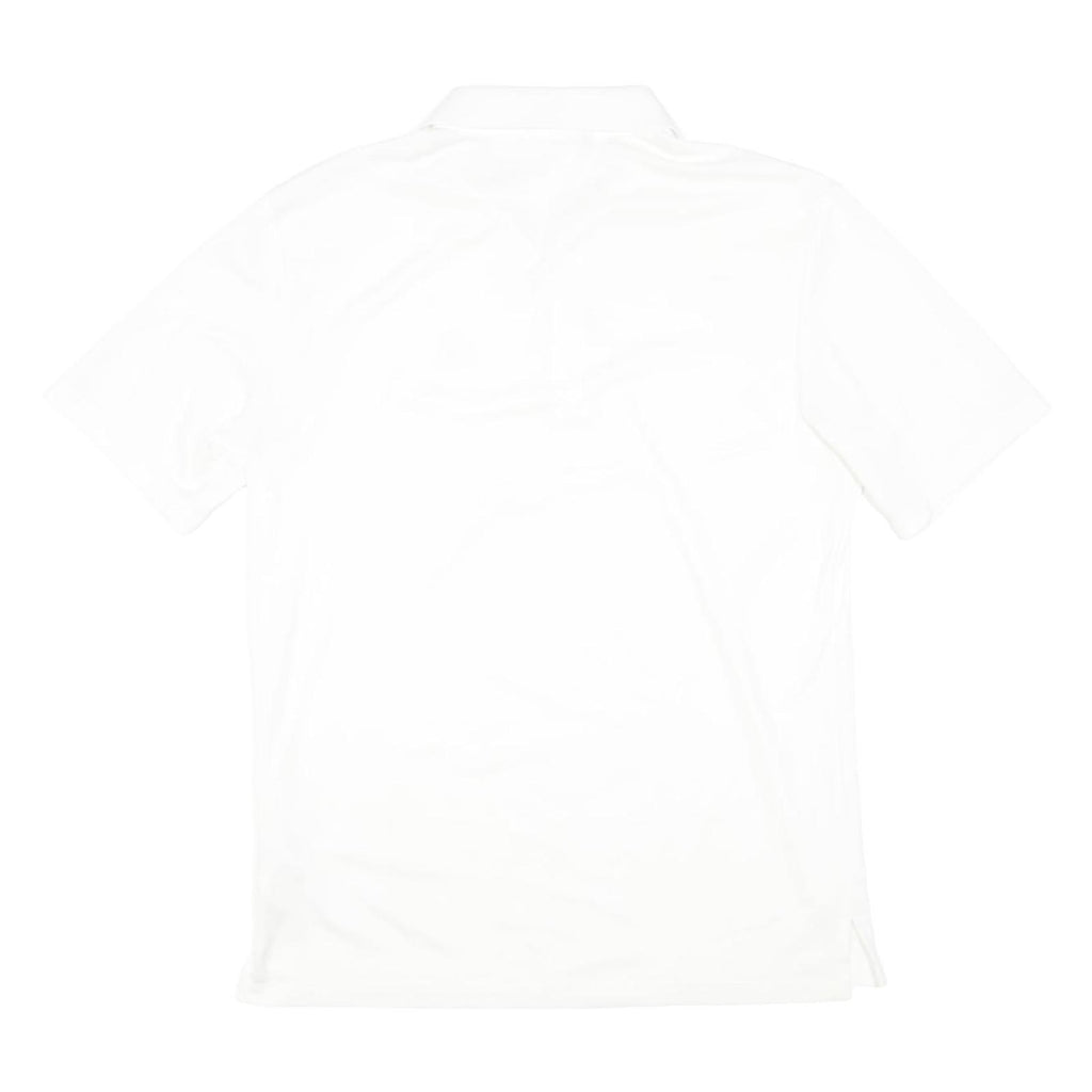 ADIDAS Mens White Short Sleeve Plain S Cotton Blend Polo Shirt Sports Casual