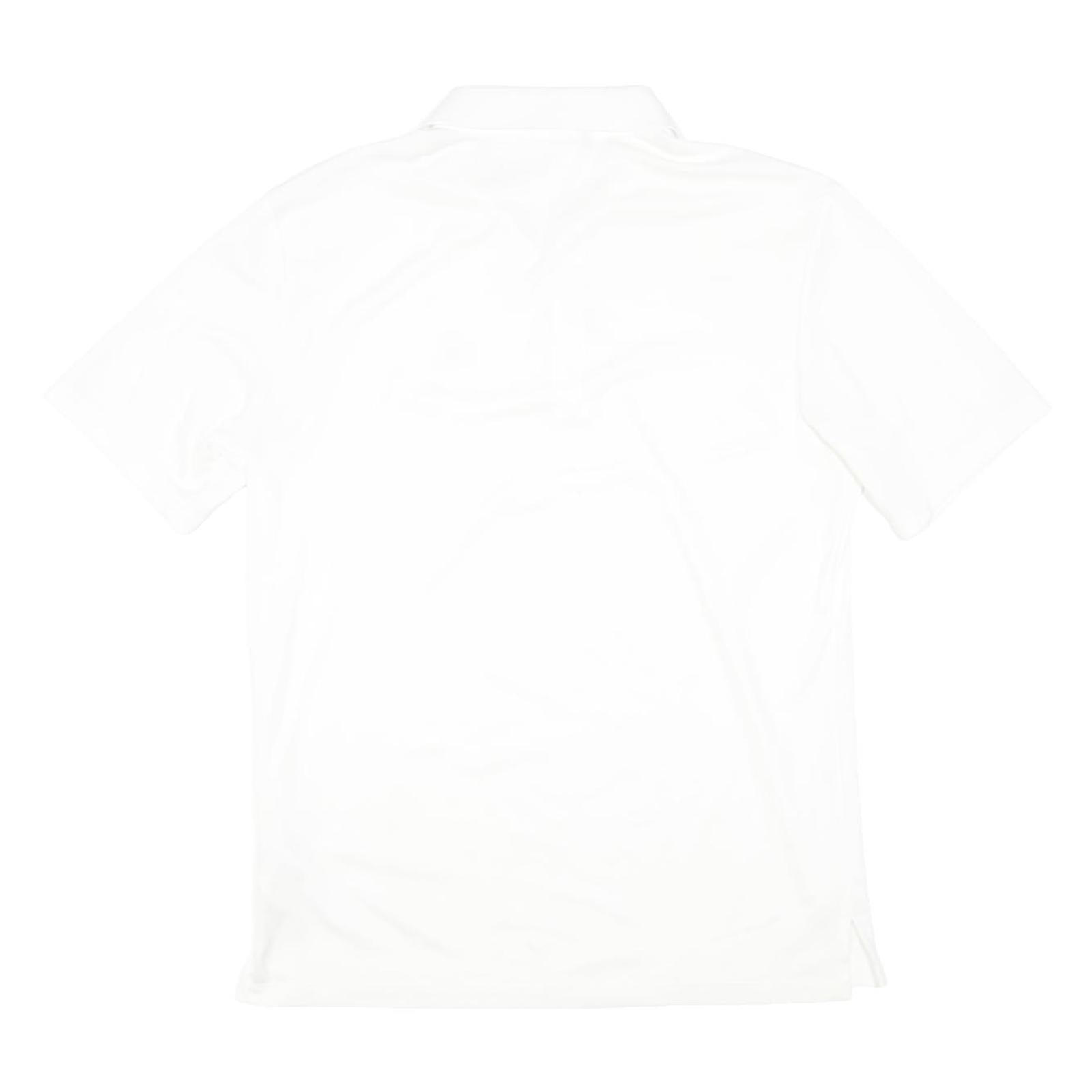 ADIDAS Mens White Short Sleeve Plain S Cotton Blend Polo Shirt Sports Casual