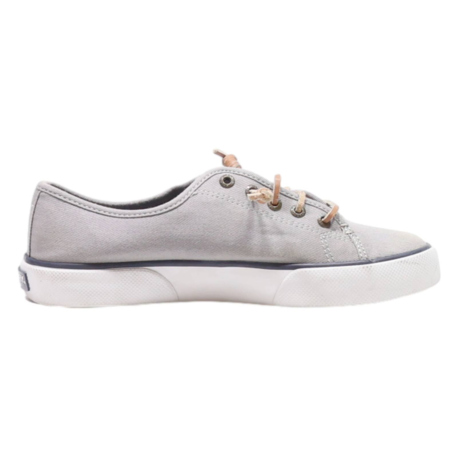 SPERRY Low Top Trainers Grey Canvas Womens UK 4