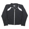 CHAMPION Womens Black & White Athletic Jacket M Polyester Blend Zip Plain