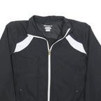 CHAMPION Womens Black & White Athletic Jacket M Polyester Blend Zip Plain