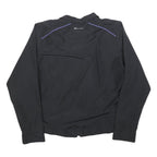 CHAMPION Womens Black & White Athletic Jacket M Polyester Blend Zip Plain