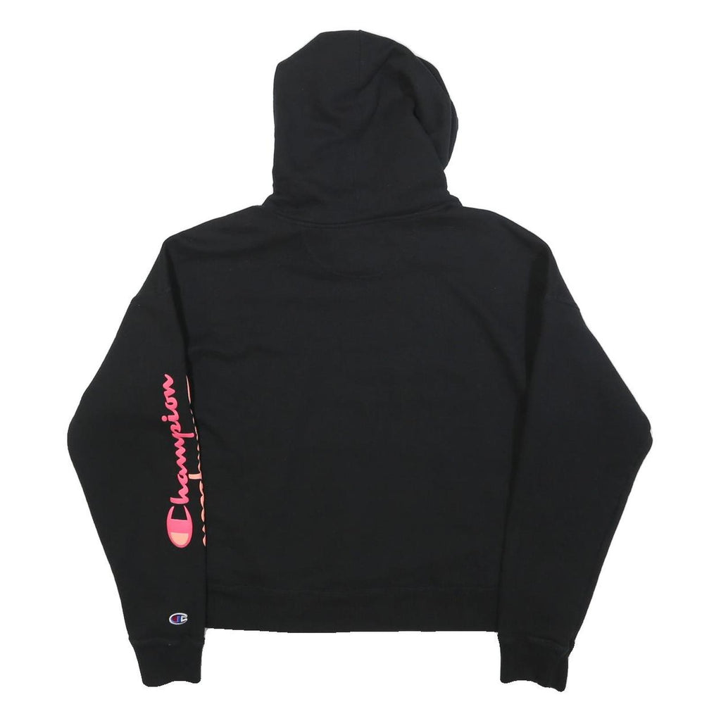 CHAMPION Womens Black Hoodie M Pullover Cotton Blend Casual Streetwear