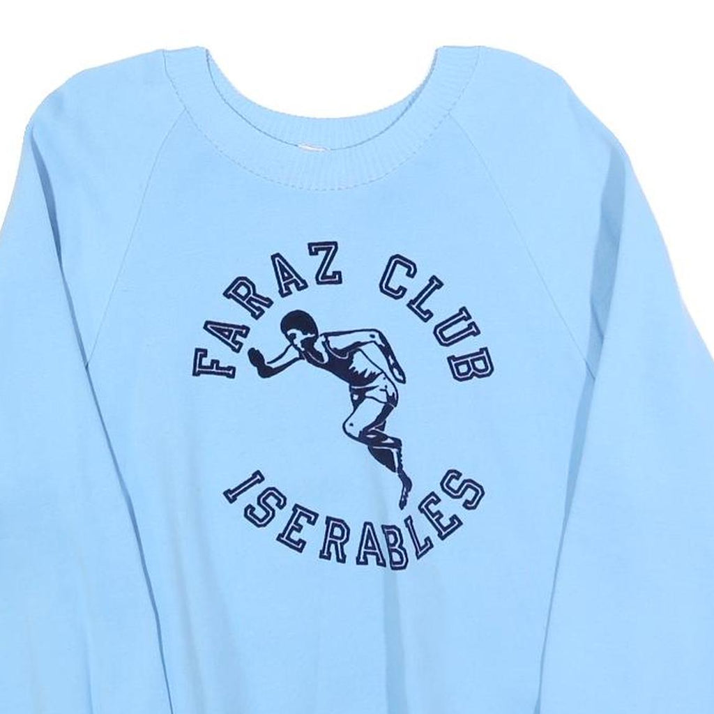Womens Blue Faraz Club Iserables Crew Neck S Polyester Blend Sweatshirt