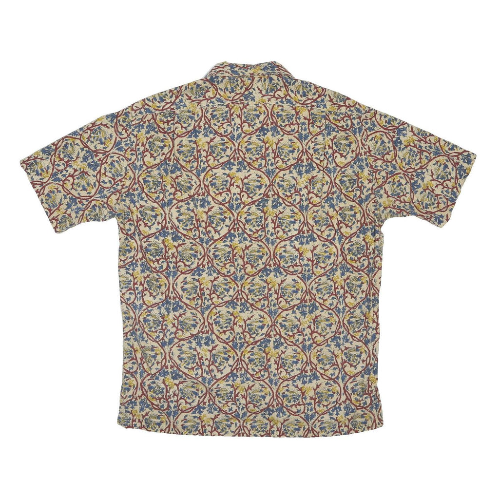 POLO RALPH LAUREN Caldwell Mens Cream Printed Shirt S Cotton Patterned Summer
