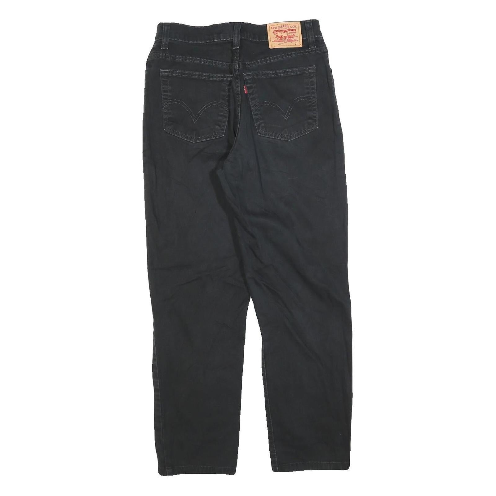 LEVI'S 512 Tapered Womens Jeans Black Slim Tapered Denim W28 L27 Stylish Fit