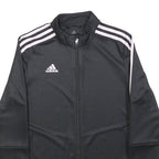 ADIDAS Womens Black & Pink Track Jacket S Polyester Zip Athletic Sportswear