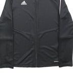 ADIDAS Womens Black & Pink Track Jacket S Polyester Zip Athletic Sportswear
