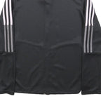 ADIDAS Womens Black & Pink Track Jacket S Polyester Zip Athletic Sportswear