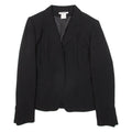 GEORGES RECH Womens Blazer Jacket Black Knit Wool M