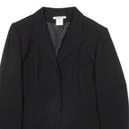 GEORGES RECH Womens Blazer Jacket Black Knit Wool M