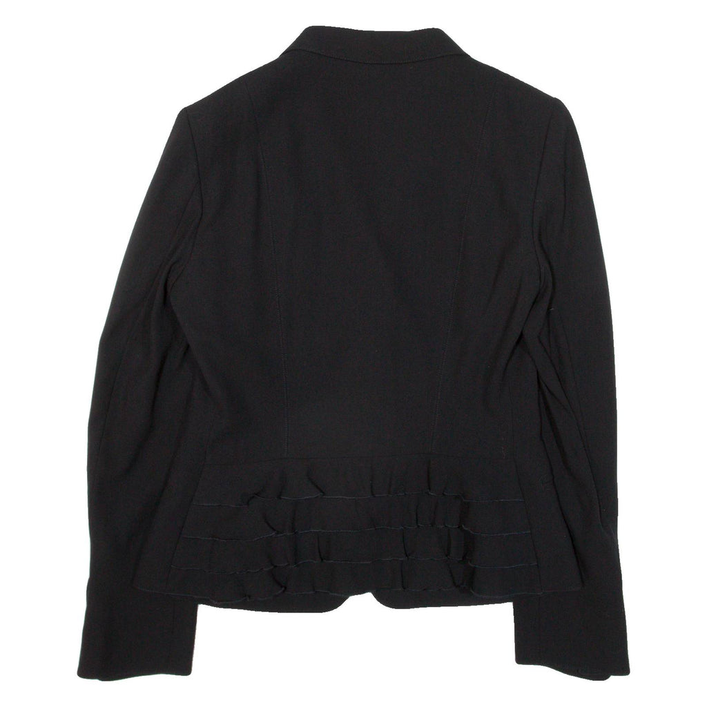 GEORGES RECH Womens Blazer Jacket Black Knit Wool M