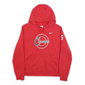 NIKE Mens Red Cascades Pullover Hoodie L Soft Cotton Blend Sports Sweatshirt