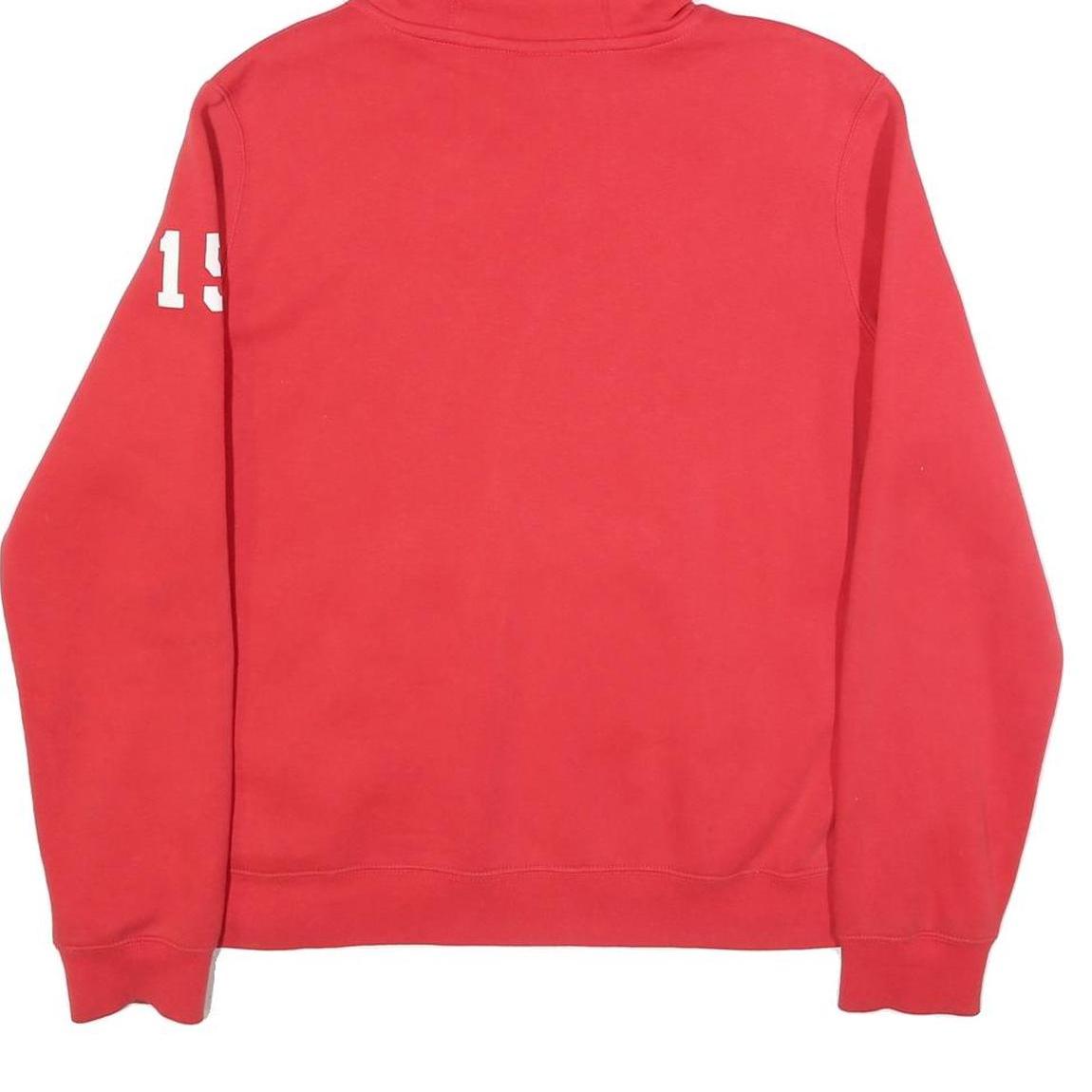 NIKE Mens Red Cascades Pullover Hoodie L Soft Cotton Blend Sports Sweatshirt