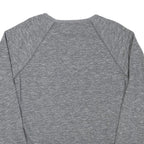 DIESEL Mens Grey Sweatshirt S Crew Neck Cotton Blend Pullover Logo Print