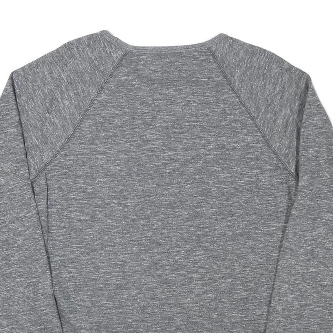 DIESEL Mens Grey Sweatshirt S Crew Neck Cotton Blend Pullover Logo Print