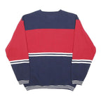 DISNEY Womens Red & Navy Winnie The Pooh Crew Neck XL Cartoon Sweatshirt