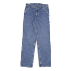 CARHARTT Mens Regular Blue Denim Medium Jeans W28 L31 Workwear Utility Zip