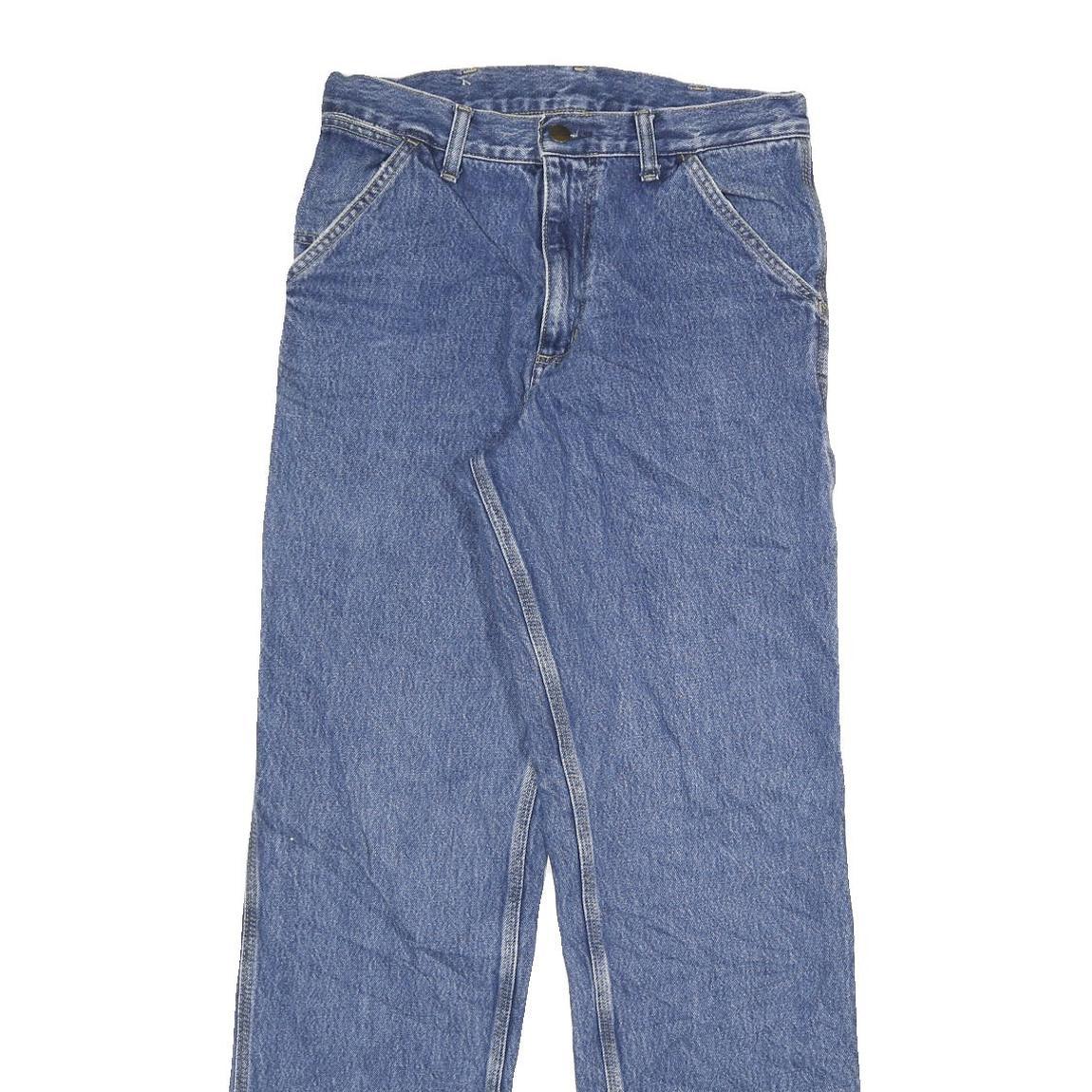 CARHARTT Mens Regular Blue Denim Medium Jeans W28 L31 Workwear Utility Zip