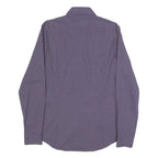 CALVIN KLEIN Mens Blue & Pink Patterned Shirt S Cotton Blend Formal Long Sleeve