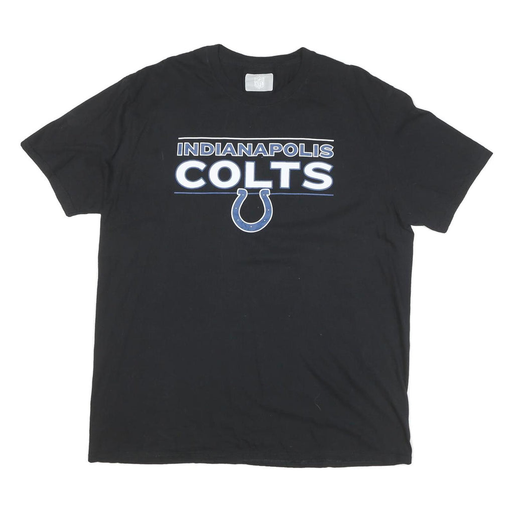 NFL Mens Black Indianapolis Colts Graphic T-Shirt XL Short Sleeve Crew Neck