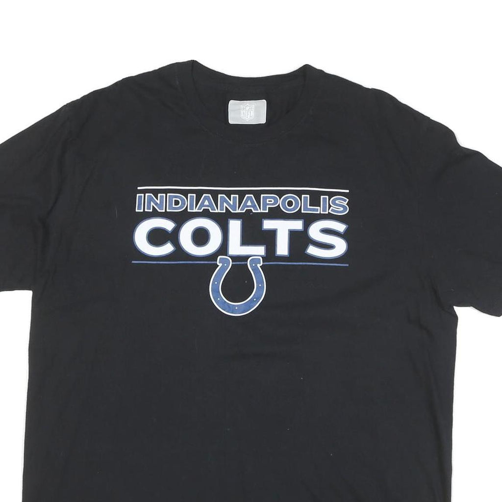 NFL Mens Black Indianapolis Colts Graphic T-Shirt XL Short Sleeve Crew Neck
