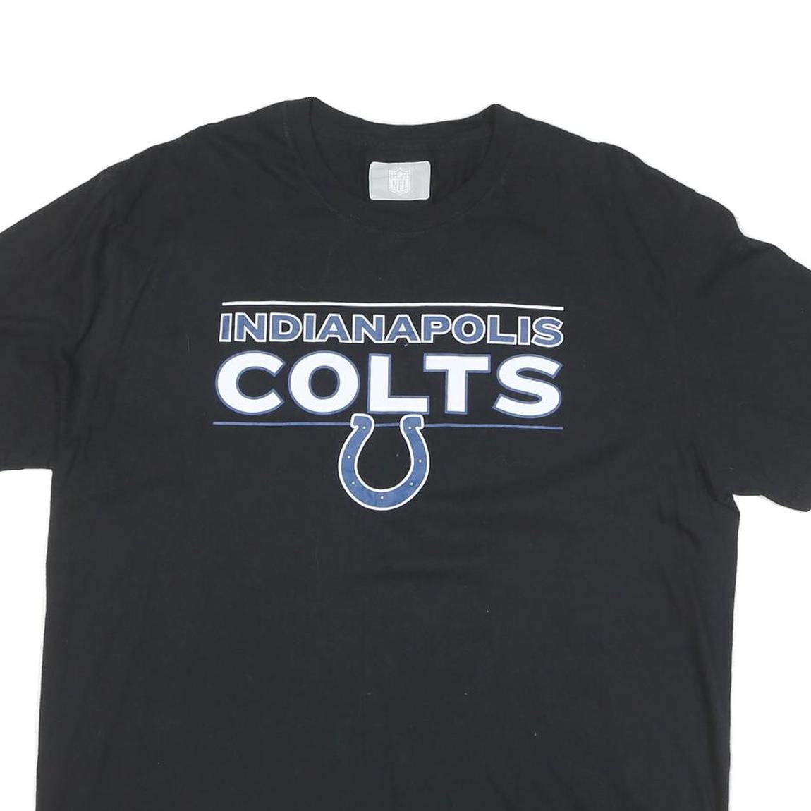NFL Mens Black Indianapolis Colts Graphic T-Shirt XL Short Sleeve Crew Neck