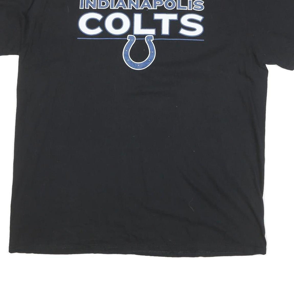 NFL Mens Black Indianapolis Colts Graphic T-Shirt XL Short Sleeve Crew Neck