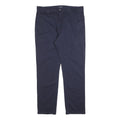LEVI'S Mens Cotton Blend Navy Regular Straight Trousers W34 L30 Casual Zip