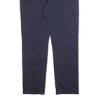 LEVI'S Mens Cotton Blend Navy Regular Straight Trousers W34 L30 Casual Zip