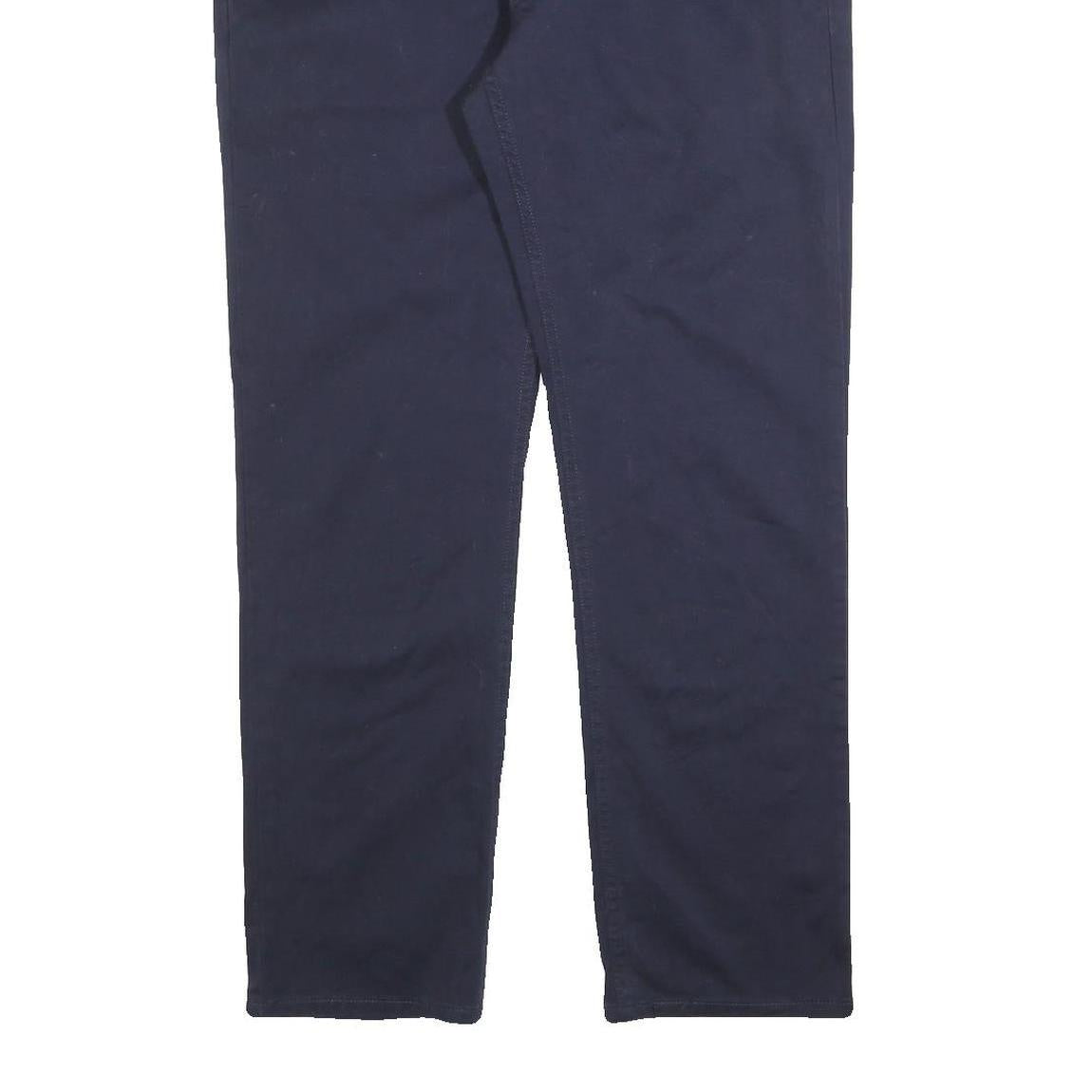 LEVI'S Mens Cotton Blend Navy Regular Straight Trousers W34 L30 Casual Zip