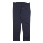 LEVI'S Mens Cotton Blend Navy Regular Straight Trousers W34 L30 Casual Zip