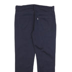 LEVI'S Mens Cotton Blend Navy Regular Straight Trousers W34 L30 Casual Zip
