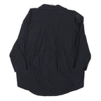 ZARA Womens Navy Basic Top Long Sleeve Collar Shirt M Lightweight