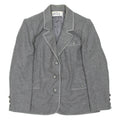 PEREL PARIS Womens Blazer Coat Grey Wool M