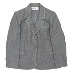 PEREL PARIS Womens Blazer Coat Grey Wool M