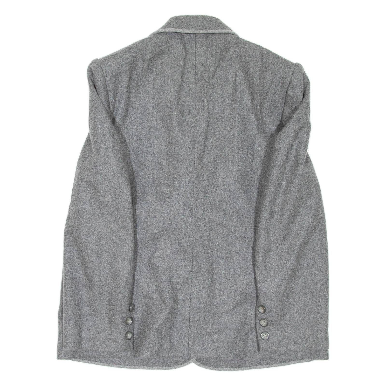 PEREL PARIS Womens Blazer Coat Grey Wool M