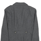 TALLY WEIJL Womens Grey Cotton Tailored Jacket M Button Plain Wool-Blend