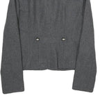 TALLY WEIJL Womens Grey Cotton Tailored Jacket M Button Plain Wool-Blend