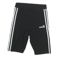 ADIDAS Womens Shorts Black & White Casual Cotton Blend UK 10 W25 Athletic