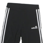 ADIDAS Womens Shorts Black & White Casual Cotton Blend UK 10 W25 Athletic