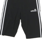 ADIDAS Womens Shorts Black & White Casual Cotton Blend UK 10 W25 Athletic