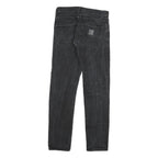 CARHARTT Mens Jeans Black Regular Straight Denim Medium W29 L32 Button Closure