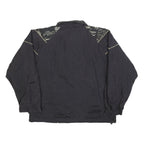 EVR Womens Black Nylon Zip Jacket M Printed Pattern Casual Lightweight Outerwear