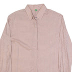 BENETTON Womens Shirt Pink Crazy Pattern Long Sleeve L