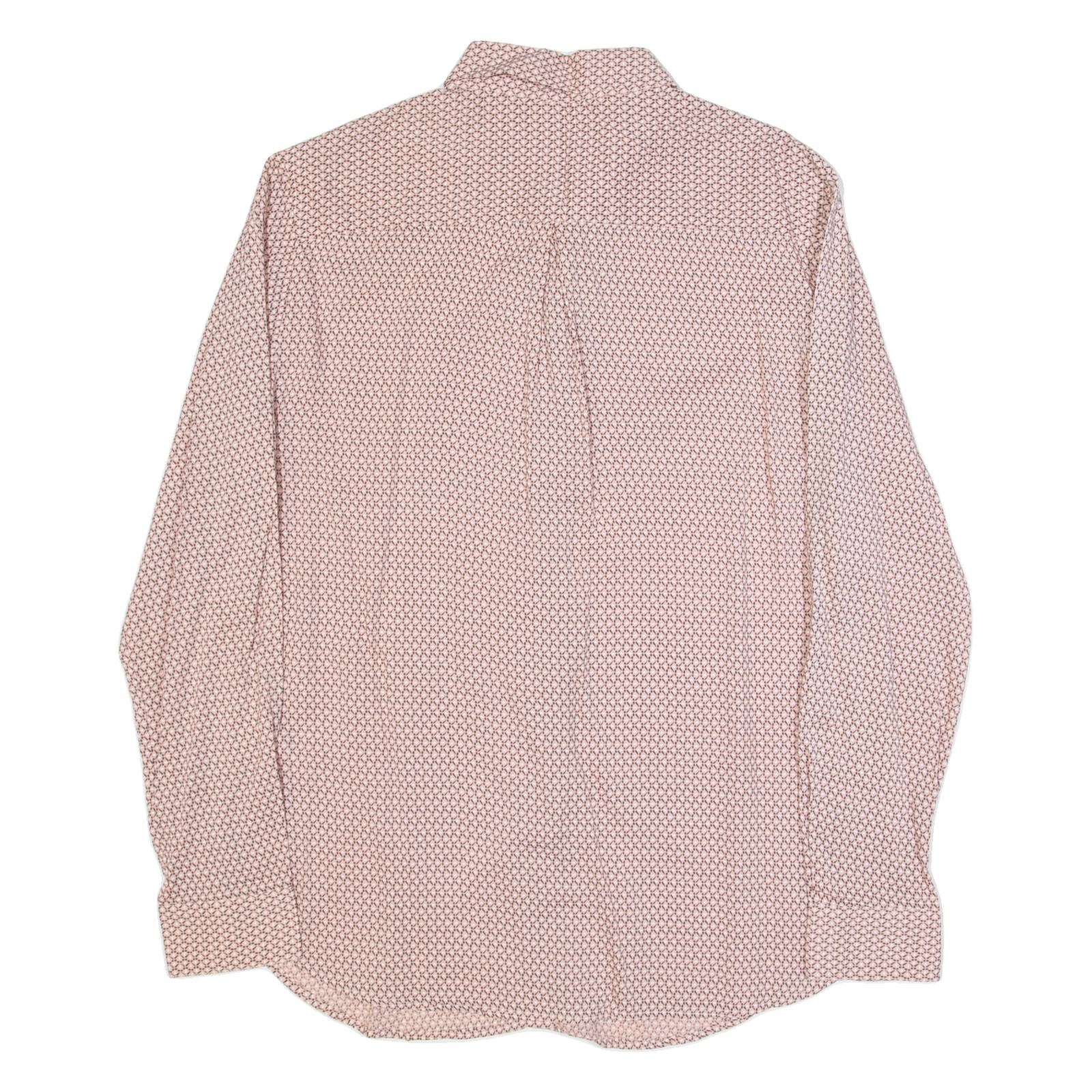 BENETTON Womens Shirt Pink Crazy Pattern Long Sleeve L