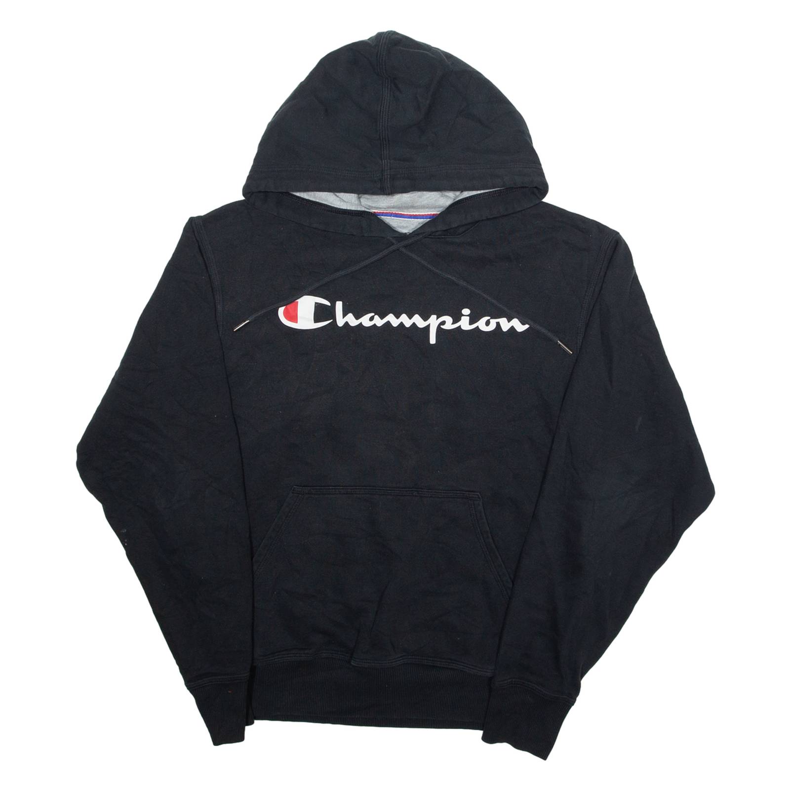 CHAMPION Mens Black Hoodie S